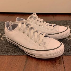 NWOT Converse Iridescent White Sneakers, size 8